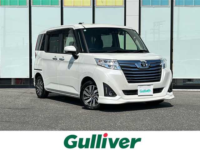 トヨタ ルーミー カスタムG 山形県 2019(令1)年 3.1万km パールホワイトⅢ 衝突被害軽減システム/純正ナビ/（Bluetooth/CD/DVD/フルセグ)/電動格納ミラー/Fフォグライト/LEDヘッドライト/ビルトインETC/両側パワースライドドア/プッシュスタート/クルーズコントロール/ウィンカーミラー/ドアバイザー/ステアリングスイッチ