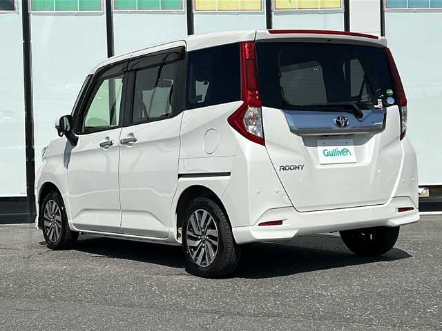 トヨタ ルーミー カスタムG 山形県 2019(令1)年 3.1万km パールホワイトⅢ 衝突被害軽減システム/純正ナビ/（Bluetooth/CD/DVD/フルセグ)/電動格納ミラー/Fフォグライト/LEDヘッドライト/ビルトインETC/両側パワースライドドア/プッシュスタート/クルーズコントロール/ウィンカーミラー/ドアバイザー/ステアリングスイッチ