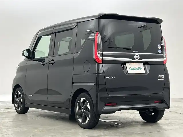 日産 ルークス HWS X プロパイロットED 福岡県 2021(令3)年 1.3万km ブラック 純正ナビ（ＢＴ，フルセグＴＶ）　/アラウンドビューモニター　/プロパイロット　/インテリジェントクルコン　/コーナーセンサー　/エマージェンシーブレーキ　/レーンキープ　/純正１４インチＡＷ　/ＬＥＤアルミホイール/プッシュスタート/ステアリングリモコン/アイドリングストップ