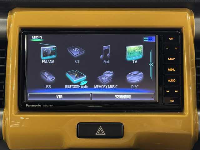 スズキ ハスラー G 三重県 2018(平30)年 4万km アクティブイエロー/ブラック2トーンルーフ マイルドハイブリッド/FF/インパネCVT/純正 7インチナビ CN-RZ73W/（FM/AM/SD/iPod/TV/USB/Bluetooth/MEMORY MUSIC/CD/DVD/VTR）/バックカメラ/ドライブレコーダー 前方/ビルトイン ETC/安全/・レーダーブレーキサポート/・誤発進抑制機能/・ヒルホールドコントロール（坂道発進アシスト）/・エマージェンシーストップシグナル/・トラクションコントロールシステム/・ESP（R）/装備/・シートヒーター（D/N）/・オートエアコン/・電動格納ドアミラー/・2トーンカラー『アクティブイエロー/ブラック2トーンルーフ［CGK］』/・純正14インチスチールホイール/・プッシュスタート/・スマートキーx2/など