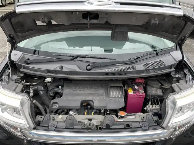 ダイハツ タント カスタム RS トップED SA 群馬県 2015(平27)年 6.8万km ブラックマイカメタリック スマートアシスト/純正8インチナビ/　　Bluetooth/フルセグ/FM/AM/CD/DVD/    ipod/USB/HDMI/SD/SDメモリ/バックカメラ/両側パワースライドドア/オートLEDヘッドライト/フォグランプ/本革巻きステアリング/社外オーディオ/純正15インチアルミホイール/純正フロアマット/ふらつき防止/前後ドライブレコーダー/ETC