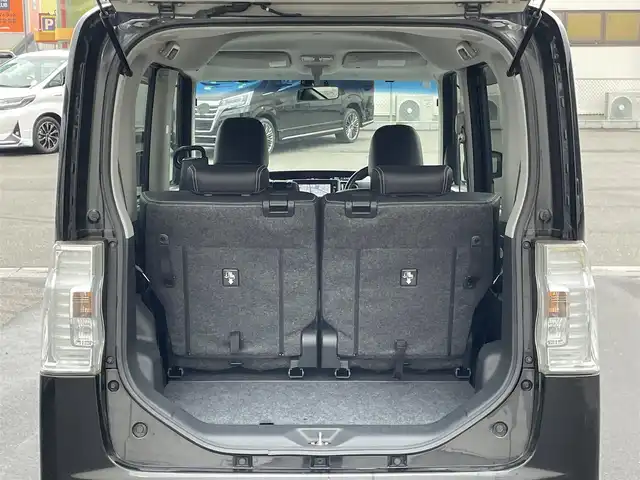 ダイハツ タント カスタム RS トップED SA 群馬県 2015(平27)年 6.8万km ブラックマイカメタリック スマートアシスト/純正8インチナビ/　　Bluetooth/フルセグ/FM/AM/CD/DVD/    ipod/USB/HDMI/SD/SDメモリ/バックカメラ/両側パワースライドドア/オートLEDヘッドライト/フォグランプ/本革巻きステアリング/社外オーディオ/純正15インチアルミホイール/純正フロアマット/ふらつき防止/前後ドライブレコーダー/ETC