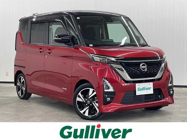 日産 ルークス HWS Gターボ プロパイロットED 長崎県 2021(令3)年 3万km スパークリングレッド/ブラック 純正ナビ/アラウンドビューモニター/CD/DVD/Bluetooth/USB/プッシュスタート/スマートキー/両側パワースライドドア/ハンズフリーオートスライドドア/純正15インチアルミ/プロパイロット/先行車発信告知/誤発進制御/道路標識表示/レーダークルーズコントロール/ドライブレコーダー/純正フロアマット/電動格納ミラー/ステアリングスイッチ/リアサーキュレーター/シートバックテーブル/リアサンシェード