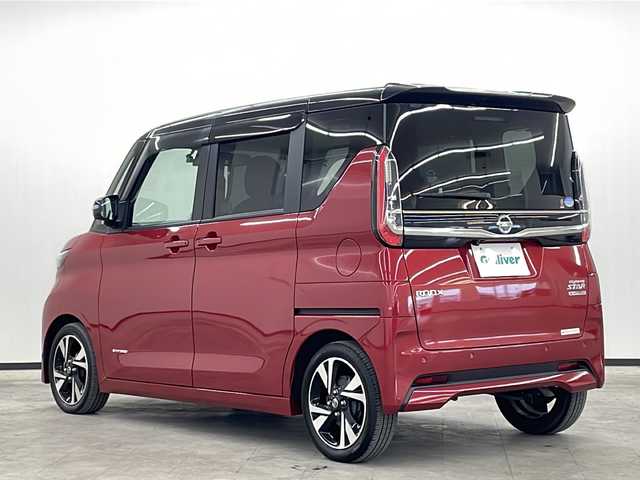 日産 ルークス HWS Gターボ プロパイロットED 長崎県 2021(令3)年 3万km スパークリングレッド/ブラック 純正ナビ/アラウンドビューモニター/CD/DVD/Bluetooth/USB/プッシュスタート/スマートキー/両側パワースライドドア/ハンズフリーオートスライドドア/純正15インチアルミ/プロパイロット/先行車発信告知/誤発進制御/道路標識表示/レーダークルーズコントロール/ドライブレコーダー/純正フロアマット/電動格納ミラー/ステアリングスイッチ/リアサーキュレーター/シートバックテーブル/リアサンシェード