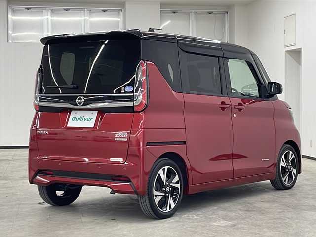 日産 ルークス HWS Gターボ プロパイロットED 長崎県 2021(令3)年 3万km スパークリングレッド/ブラック 純正ナビ/アラウンドビューモニター/CD/DVD/Bluetooth/USB/プッシュスタート/スマートキー/両側パワースライドドア/ハンズフリーオートスライドドア/純正15インチアルミ/プロパイロット/先行車発信告知/誤発進制御/道路標識表示/レーダークルーズコントロール/ドライブレコーダー/純正フロアマット/電動格納ミラー/ステアリングスイッチ/リアサーキュレーター/シートバックテーブル/リアサンシェード