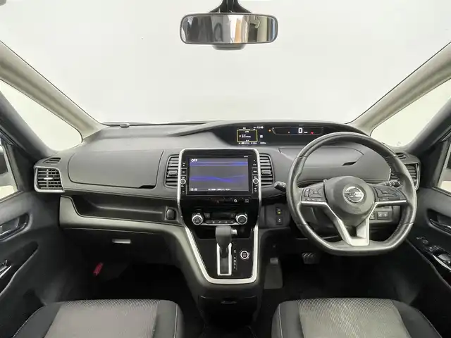 日産 セレナ ハイウェイスター G 千葉県 2016(平28)年 8.1万km シャイニングブルー 禁煙車　/純正９型ナビ　/　フルセグＴＶ　ＢＴ　ＣＤ　ＤＶＤ　/後席モニター　/全周囲カメラ　/両側電動スライドドア　/衝突軽減ブレーキ/車線逸脱警報　/クルーズコントロール　/衝突軽減システム　/ＥＴＣ　/ＬＥＤヘッドライト　/フォグランプ/ステアリングスイッチ/純正フロアマット