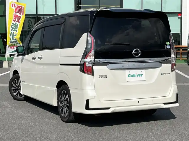 日産 セレナ e－パワー ハイウェイスター V 奈良県 2020(令2)年 4.8万km ブリリアントホワイトパール 2トーン 純正10インチナビ（MM520D-L）/（フルセグ/BT/CD/DVD）/純正フリップダウンモニター/プロパイロット/全方位モニター/ブラインドスポットモニター/前後コーナーセンサー/衝突軽減システム/レーンキープアシスト/両側パワースライドドア/前席シートヒーター/ステアリングヒーター/前方ドライブレコーダー（DH5-D）/デジタルインナーミラー/ETC/純正16インチAW/取り扱い説明書