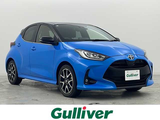 トヨタ ヤリス ハイブリッド Z 宮城県 2020(令2)年 8万km ブラック/シアンメタリック 禁煙車/ヘッドアップディスプレイ/トヨタセーフティーセンス/・レーダークルーズコントロール/・プリクラッシュセーフティーシステム/・パーキングサポートブレーキ/・ロードサインアシスト/・レーントレーシングアシスト/・クリアランスソナー/純正8インチディスプレイオーディオ/・BT.AM.FM.USB.Miracast/バックカメラ/前席シートヒーター/AC100V充電/ビルトインETC/純正ドライブレコーダー（F）/革巻きステアリング/ステアリングスイッチ/プッシュスタート/スマートキー2個/純正フロアマット/純正16インチアルミホイール/15インチアルミホイール付き冬タイヤ積込/ヘッドライトレベライザー/アイドリングストップ/横滑り防止機能