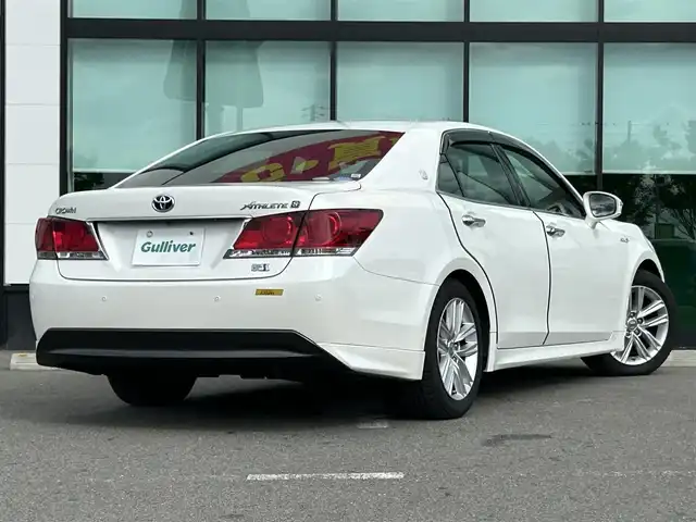 トヨタ クラウン ハイブリッド アスリートS 和歌山県 2014(平26)年 6.8万km ホワイトパールクリスタルシャイン 純正8インチナビ/フルセグTV/Bluetooth/CD/DVD/HDD/バックカメラ/ビルトインETC/前後ドライブレコーダー/PCS/レーダークルーズコントロール/クリアランスソナー/革ステアリング/ステアリングスイッチ/ステアリングヒーター/電動テレスコチルト/前席シートヒーター/前席パワーシート/LEDヘッドライト/フォグランプ/オートライト/オートワイパー/電動格納ミラー/フルオートエアコン/nano-e/純正17インチAW/スペアタイヤ/プッシュスタート/スマートキー