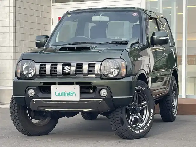 スズキ ジムニー ランドベンチャー 道央・札幌 2016(平28)年 4.6万km クールカーキPM ・４WD/・純正ナビ/　CD＆DVD＆BT＆TV/・シートヒーター/・ミラーヒーター/・社外マフラー/・ETC/・電動格納ミラー/・ステアリングスイッチ/・純正フロアマット/・ウィンカーミラー/・リモコンキー/・フォグライト/・スペアキー
