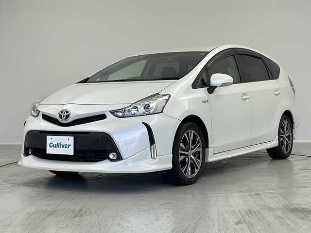 トヨタ プリウス α S 茨城県 2015(平27)年 2.3万km ホワイトパールクリスタルシャイン 純正SDナビ/　（CD/DVD/Bluetooth/TV）/バックカメラ/ステアリングスイッチ/ETC/前後ドライブレコーダー/プッシュスタート/純正フロアマット/社外アルミホイール/電動格納ミラー/LEDヘッドライト/オートライト/スマートキー