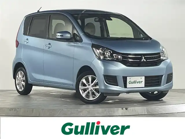 三菱 ｅＫワゴン T　セーフティPKG 広島県 2016(平28)年 3万km ウィーターブルーM 社外ナビ/CD/DVD/DTV/Bluetooth/全方位カメラ/シートヒーター/アイドリングストップ/スマートキー/プッシュスタート/純正フロアマット/オートライト/オートハイビーム