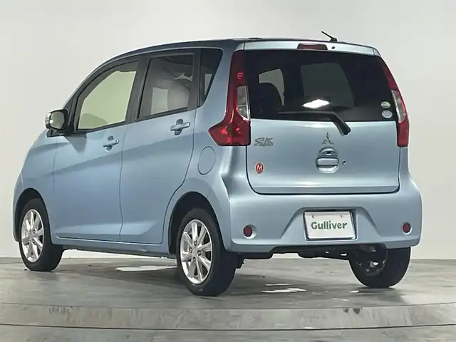 三菱 ｅＫワゴン T　セーフティPKG 広島県 2016(平28)年 3万km ウィーターブルーM 社外ナビ/CD/DVD/DTV/Bluetooth/全方位カメラ/シートヒーター/アイドリングストップ/スマートキー/プッシュスタート/純正フロアマット/オートライト/オートハイビーム