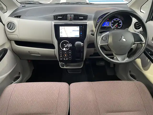 三菱 ｅＫワゴン T　セーフティPKG 広島県 2016(平28)年 3万km ウィーターブルーM 社外ナビ/CD/DVD/DTV/Bluetooth/全方位カメラ/シートヒーター/アイドリングストップ/スマートキー/プッシュスタート/純正フロアマット/オートライト/オートハイビーム