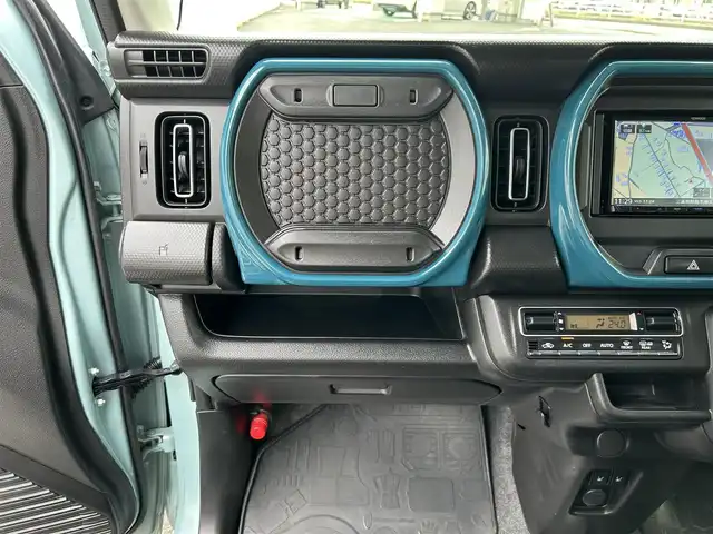 スズキ ハスラー HYBRID X 三重県 2020(令2)年 12.3万km オフブルーM 登録時122/478km/社外ナビ(91000310)/ＦＭ／ＡＭ／ＤＶＤ／ｉＰｏｄ／Ｂｌｕｅｔｏｏｔｈ／フルセグＴＶ/ドライブレコーダー/ビルトインＥＴＣ/シートヒーター/レーンキープアシスト/パーキングアシスト/プリクラッシュ/禁煙車/アイドリングストップ/横滑り防止装置/純正フロアマット/ハンズフリー/プッシュスタート/AUTOライト(LED)/フォグランプ(LED)/盗難防止装置/電格ミラー/ドアバイザー/シートエアバッグ