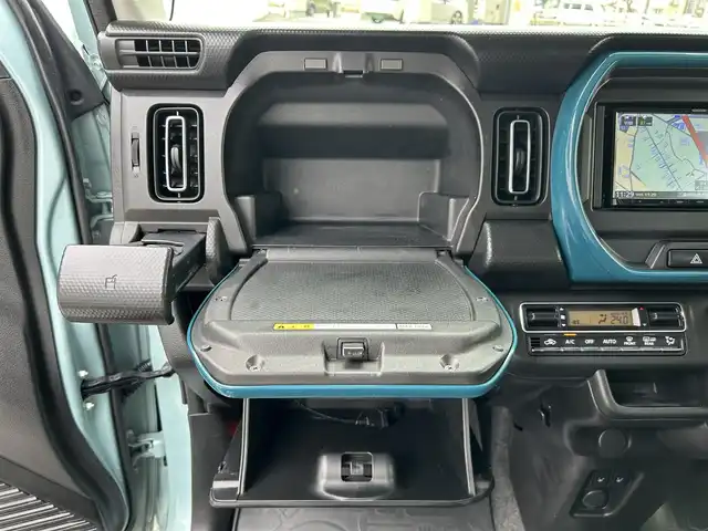 スズキ ハスラー HYBRID X 三重県 2020(令2)年 12.3万km オフブルーM 登録時122/478km/社外ナビ(91000310)/ＦＭ／ＡＭ／ＤＶＤ／ｉＰｏｄ／Ｂｌｕｅｔｏｏｔｈ／フルセグＴＶ/ドライブレコーダー/ビルトインＥＴＣ/シートヒーター/レーンキープアシスト/パーキングアシスト/プリクラッシュ/禁煙車/アイドリングストップ/横滑り防止装置/純正フロアマット/ハンズフリー/プッシュスタート/AUTOライト(LED)/フォグランプ(LED)/盗難防止装置/電格ミラー/ドアバイザー/シートエアバッグ