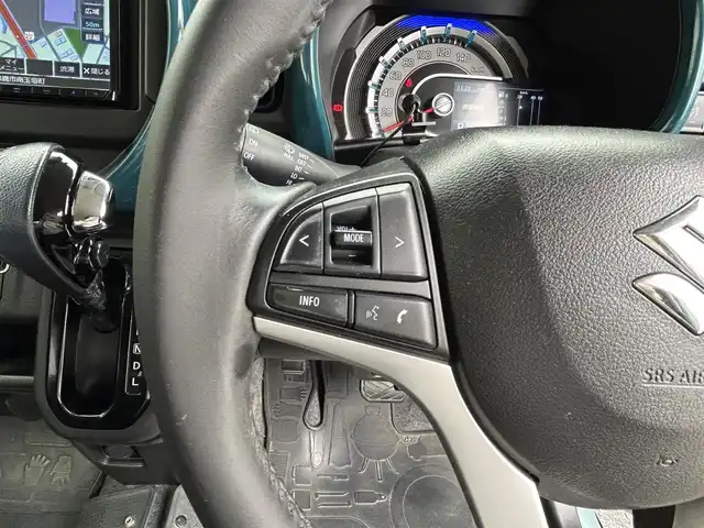 スズキ ハスラー HYBRID X 三重県 2020(令2)年 12.3万km オフブルーM 登録時122/478km/社外ナビ(91000310)/ＦＭ／ＡＭ／ＤＶＤ／ｉＰｏｄ／Ｂｌｕｅｔｏｏｔｈ／フルセグＴＶ/ドライブレコーダー/ビルトインＥＴＣ/シートヒーター/レーンキープアシスト/パーキングアシスト/プリクラッシュ/禁煙車/アイドリングストップ/横滑り防止装置/純正フロアマット/ハンズフリー/プッシュスタート/AUTOライト(LED)/フォグランプ(LED)/盗難防止装置/電格ミラー/ドアバイザー/シートエアバッグ