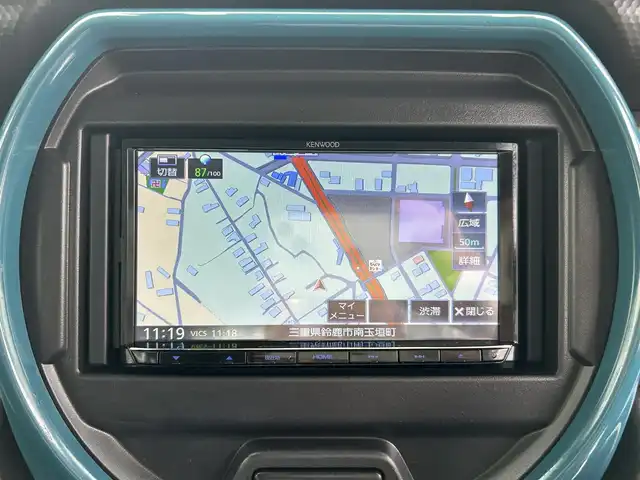 スズキ ハスラー HYBRID X 三重県 2020(令2)年 12.3万km オフブルーM 登録時122/478km/社外ナビ(91000310)/ＦＭ／ＡＭ／ＤＶＤ／ｉＰｏｄ／Ｂｌｕｅｔｏｏｔｈ／フルセグＴＶ/ドライブレコーダー/ビルトインＥＴＣ/シートヒーター/レーンキープアシスト/パーキングアシスト/プリクラッシュ/禁煙車/アイドリングストップ/横滑り防止装置/純正フロアマット/ハンズフリー/プッシュスタート/AUTOライト(LED)/フォグランプ(LED)/盗難防止装置/電格ミラー/ドアバイザー/シートエアバッグ