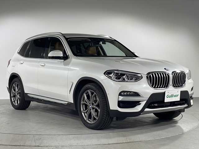 ＢＭＷ Ｘ３ xDrive20d Xライン 福岡県 2021(令3)年 2.4万km ミネラルホワイト ・純正メーカーナビ　/（ＡＭ　ＦＭ　ＢＴ9/・フルセグTV　/・ＥＴＣ　/・バックカメラ　/・全方位カメラ　/・前後ドラレコ　/・ＢＳＭ　/・クルコン/・横滑り防止　/・レーンキープアシスト　/・前後コーナーセンサー/・パワーバックドア　/・パーワーシート　/・シートメモリー　/・革巻きステアリング/・純正フロアマット/・純正19インチアルミ/・オートライト/・オートハイビーム