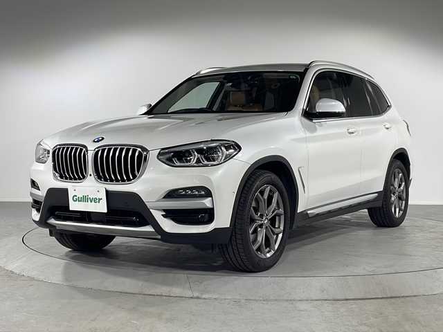 ＢＭＷ Ｘ３ xDrive20d Xライン 福岡県 2021(令3)年 2.4万km ミネラルホワイト ・純正メーカーナビ　/（ＡＭ　ＦＭ　ＢＴ9/・フルセグTV　/・ＥＴＣ　/・バックカメラ　/・全方位カメラ　/・前後ドラレコ　/・ＢＳＭ　/・クルコン/・横滑り防止　/・レーンキープアシスト　/・前後コーナーセンサー/・パワーバックドア　/・パーワーシート　/・シートメモリー　/・革巻きステアリング/・純正フロアマット/・純正19インチアルミ/・オートライト/・オートハイビーム