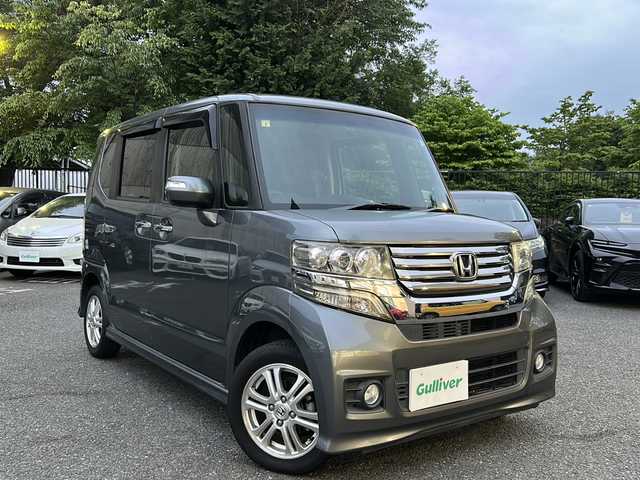 ホンダ Ｎ ＢＯＸ カスタム G Lパッケージ 埼玉県 2012(平24)年 4.8万km ポリッシュドメタルメタリック 登録時走行距離47236km/4WD/Lパッケージ/ナビ装着スペシャルパッケージ/純正HDDナビゲーション/（CD/DVD）/フルセグテレビ /バックカメラ/純正14インチアルミイール/両側電動スライドドア/HIDヘッドライト/フォグランプ/オートライト/ETC/電動格納ミラー/ドアバイザー/プッシュスタート/スマートキー/アイドリングストップ/新車保証書/取扱説明書