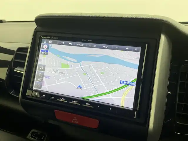 ホンダ Ｎ ＢＯＸ カスタム ターボ SSパッケージ 群馬県 2015(平27)年 2.7万km スマートブラック 衝突軽減　社外７型ナビ　両側パワースライドドア　　バックカメラ　ＨＩＤオートヘッドライト　前後ドライブレコーダー　純正１５インチアルミホイール　クルーズコントロール　ＥＴＣパドルシフト　ＡＢＳ　禁煙車