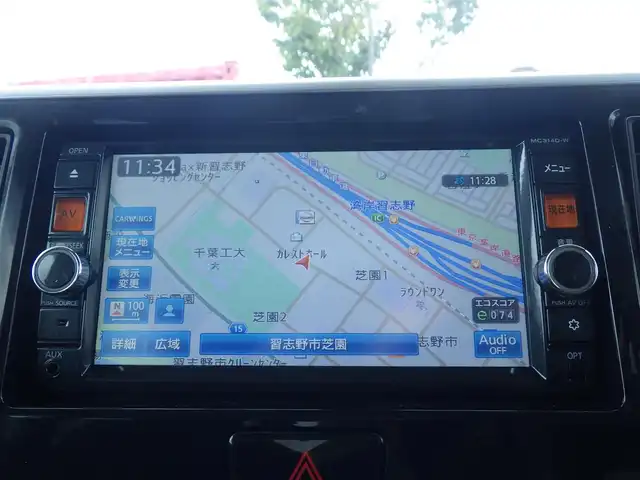 日産 デイズ ルークス ハイウェイスターターボ 千葉県 2015(平27)年 5.8万km プレミアムパープルP エマージェンシーブレーキ/アイドリングストップ/両側パワースライドドア/純正SDナビ/地デジTV/【DVD/CD再生機能　Bluetooth接続】/アラウンドビューモニター/革巻きステアリング/ETC/HIDヘッドライト/フォグライト/ウインカーミラー/純正15インチアルミホイル/インテリジェントキー