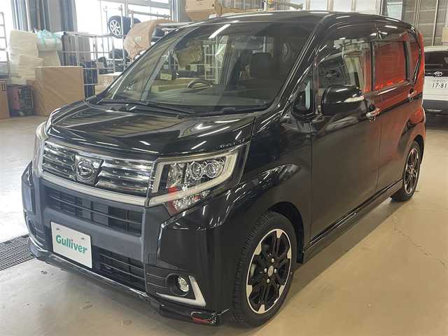 ダイハツ ムーヴ カスタム RS ハイパー 大分県 2016(平28)年 7.5万km ブラックマイカメタリック DTV/BT/DVD/バックカメラ/AAC/プッシュスタート/スマートキー/アイドリングストップ/横滑り防止/革巻ステアリング/ステアリングスイッチ/オートライト/Fフォグランプ/電格ミラー/半革調シート/ドライブレコーダー/純正１５インチAW/純正ドアバイザー/純正フロアマット/取説書/ナビ取説書/保証書