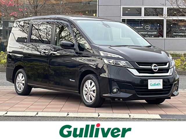 日産 セレナ G 福島県 2016(平28)年 6.5万km ダイヤモンドブラック 純正SDナビ/　【フルセグ/CD/DVD/ブルーレイ/SD/USB/MSV/BT】/バックカメラ/全周囲カメラ/純正ドライブレコーダー/ビルトインETC/ステアリングスイッチ/プロパイロット/レーダークルーズコントロール/両側パワースライドドア/デジタルインナーミラー/LEDヘッドライト（AUTO機能付き）/　・フォグランプ/純正フロアマット/純正ドアバイザー/アイドリングストップ/コーナーセンサー/パーキングアシスト/レーンキープアシスト/スペアキー×１