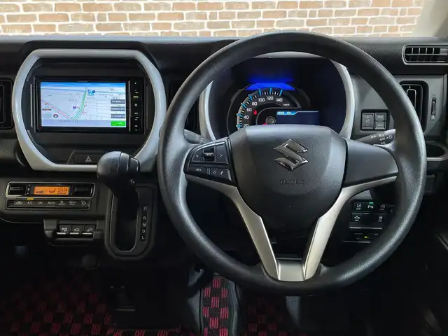 スズキ ハスラー HYBRID G 新潟県 2022(令4)年 1.5万km ブルーイッシュブラックパール3 ４WD/ヒルディセントコントロール/スズキセーフティサポート/デュアルカメラブレーキサポート/レーンアシスト/誤発進抑制機能/ハイビームアシスト/横滑り防止装置/アイドリングストップ/グリップコントロール/スノーモード/リヤパーキングセンサー/シートヒーター/カロッツェリアナビ/フルセグ/バックカメラ/ETC/ドライブレコーダー/サマータイヤ積込あり　純正スチールホイール