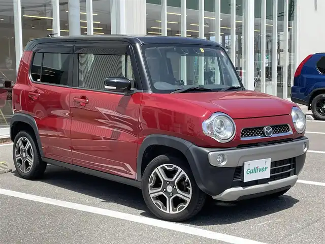 マツダ フレア クロスオーバー XT 石川県 2016(平28)年 7.3万km フェニックスレッドパール/ブラック 純正メモリーナビ/フルセグTV/バックカメラ/LEDヘッドライト/スマートキー/プッシュスタート/電動ミラー/レーダーブレーキ/ETC/シートヒーター/保証書