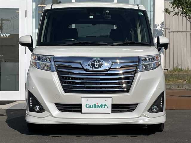 トヨタ ルーミー カスタムG 道央・札幌 2020(令2)年 8.3万km パールホワイトⅢ ・４WD/・純正SDナビ/　CD・SD・AUX・Bluetooth/・ワンセグTV/・バックカメラ/・衝突軽減ブレーキ/・レーンキープアシスト/・横滑り防止装置/・アイドリングストップ/・クルーズコントロール/・ビルトインETC/・前後ドライブレコーダー/・両側パワースライドドア/・LEDヘッドライト/・フォグランプ/・寒冷地仕様/・ドアバイザー/・プッシュスタート/・ウィンカーミラー/・スマートキー/・純正１４インチアルミホイール/・純正フロアマット/・取扱説明書/・スペアキー
