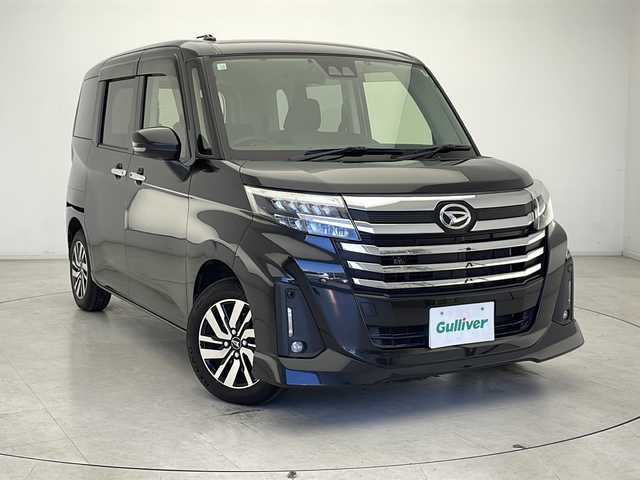 ダイハツ トール カスタムG 千葉県 2020(令2)年 7万km ブラックマイカメタリック スマートアシスト/先行車発進警報/衝突被害軽減システム/クリアランスソナー/レーダークルーズコントロール/車線逸脱警報/純正SDナビ/　（Bluetooth/CD/DVD/USB/フルセグTV/iPod）/バックカメラ/純正ビルトインETC/純正ドライブレコーダー（前方のみ）/両側パワースライドドア/パワーステアリング/アイドリングストップ/純正フロアマット/サンシェード/オートハイビーム/LEDヘッドライト/ドアバイザー/フォグランプ/純正14インチアルミホイール