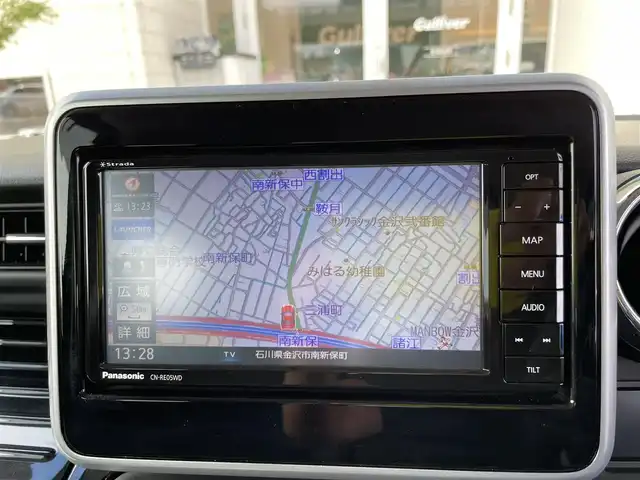 スズキ スペーシア カスタム HYBRID XS ターボ 石川県 2019(令1)年 2.7万km ムーンライトバイオレットPM ターボ/社外メモリーナビ/社外CD/DVD/フルセグTV/LEDヘッドライト/両側パワースライドドア/純正アルミホイール/クルーズコントロール/レーダーブレーキ/コーナーセンサー/スマートキー/プッシュスタート/電動ミラー/オートライト/オートエアコン/保証書