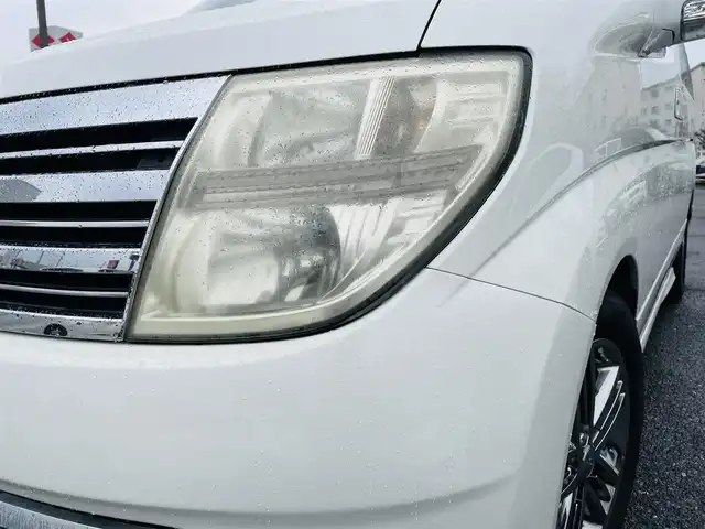 日産 エルグランド ライダー 千葉県 2005(平17)年 10.7万km ホワイトパール ナビ(AM/FM/DVD/MD)/純正17インチオーテックアルミホイール/全席合成皮革シート/オートライト/バックカメラ/左サイドカメラ（左側）/片側パワースライドドア（左側）/電動格納ミラー/ウインカーミラー/SNOW、POWER走行モード/BOSEスピーカー/ETC