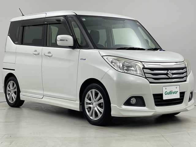 スズキ ソリオ HV MZ Dカメラ ブレーキS 茨城県 2017(平29)年 5.1万km ピュアホワイトP ワンオーナー/純正ナビ/BTオーディオ/フルセグテレビ/CD/DVD/ETC/クルーズコントロール/オートライト/フォグランプ/純正フロアマット/純正15インチAW/純正ドアバイザー/スマートキープッシュスタート/スタッドレスタイヤあり