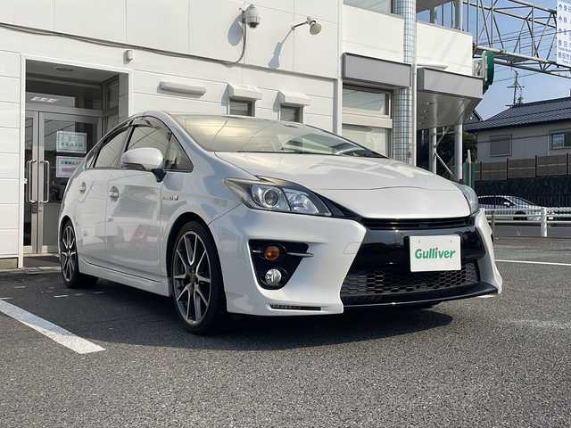 トヨタ プリウス S ツーリングセレ G’s 愛知県 2015(平27)年 11.7万km ホワイトパールクリスタルシャイン ワンオーナー/純正SDナビ/フルセグTV/Bluetooth/CD/DVD/FM/AM/ビルトインETC/スマートキー×2/キセノン/取扱説明書/保証書