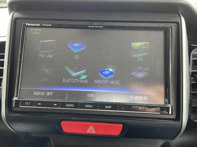 ホンダ Ｎ ＢＯＸ カスタム G ターボ Aパッケージ 静岡県 2014(平26)年 8.5万km ポリッシュドメタルメタリック 社外メモリナビ/・CD/・DVD/・Bluetooth/・フルセグTV/主要装備/・両側パワスラ/・クルコン/・バックカメラ/・ETC/・MTモード付/・前方ドラレコ/・純正フロアマット/・フォグランプ
