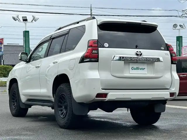 トヨタ ランドクルーザー プラド TX Lパッケージ 愛知県 2018(平30)年 8.3万km ホワイトパールクリスタルシャイン ワンオーナー/純正メモリナビ/フルセグテレビ/バックカメラ/アラウンドビュー/Bluetooth/ウィンカーミラー/クルーズコントロール/ドアバイザー/プッシュスタート/レザーステアリング/衝突軽減ブレーキ/レーンキープ/コーナーセンサー/シートヒーター