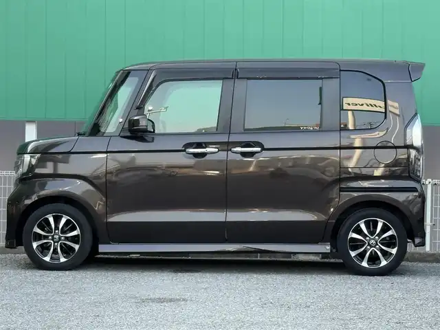 ホンダ Ｎ ＢＯＸ カスタム G EX ホンダセンシング 千葉県 2018(平30)年 4.9万km プレミアムグラマラスブロンズP 社外SDナビ（CCN-RE04D)/　（BT/DVD/CD/AM/FM)/フルセグ/社外ドラレコ（前）/ETC/ホンダセンシング/バックカメラ/片側パワースライド/LEDライト/プッシュスタート/純正フロアマット/純正アルミホイール/エンジンスタートボタン/保証書/取扱説明書