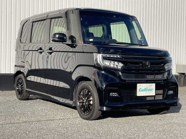 ホンダ Ｎ ＢＯＸ カスタム L スタイル+ブラック 千葉県 2022(令4)年 4.1万km クリスタルブラックパール 純正8インチナビ/(AM/FM/フルセグTV/BT/CD/DVD/)/衝突被害軽減システム/車線逸脱警報/バックカメラ/クルーズコントロール/横滑り防止装置/ビルトインETC/LEDヘッドライト/フォグランプ/オートライト/ウィンカーミラー/電動格納ミラー/純正14インチAW/シートリフター/シートヒーター/プッシュスタート/スマートキー/フロアマット/スペアキー