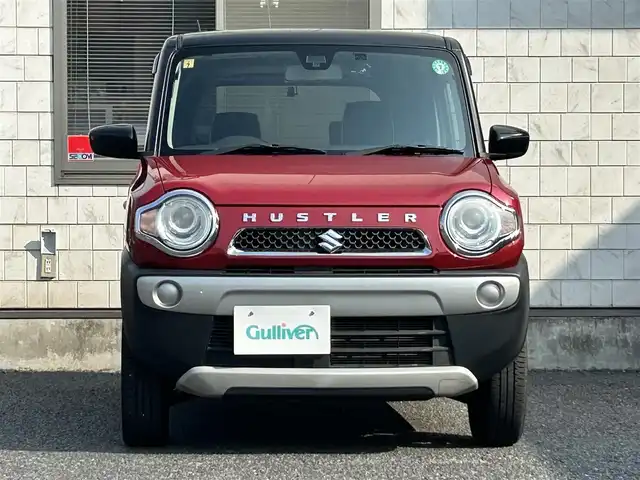 スズキ ハスラー G 福岡県 2018(平30)年 5.9万km フェニックスレッドパール/ブルーイッシュブラックパール 純正メモリナビ【KXM-W503】/　（AM/FM/CD/DVD/Bluetooth/フルセグTV）/バックカメラ/スズキセーフティサポート/・デュアルカメラブレーキサポート/・誤発進抑制機能/・車線逸脱警報/・ふらつき警報/・先行車発進お知らせ機能/横滑り防止機能/アイドリングストップ/シートヒーター（D/N）/ベンチシート/フルフラットシート/前後ドライブレコーダー【ZDR035】/純正フロアマット/ISOFIX/ドアバイザー/電源ソケット×1/スペアキー×1/保証書/取扱説明書
