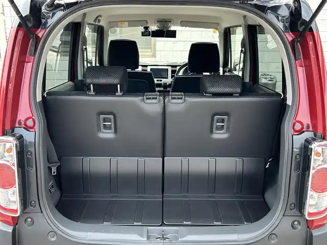 スズキ ハスラー G 福岡県 2018(平30)年 5.9万km フェニックスレッドパール/ブルーイッシュブラックパール 純正メモリナビ【KXM-W503】/　（AM/FM/CD/DVD/Bluetooth/フルセグTV）/バックカメラ/スズキセーフティサポート/・デュアルカメラブレーキサポート/・誤発進抑制機能/・車線逸脱警報/・ふらつき警報/・先行車発進お知らせ機能/横滑り防止機能/アイドリングストップ/シートヒーター（D/N）/ベンチシート/フルフラットシート/前後ドライブレコーダー【ZDR035】/純正フロアマット/ISOFIX/ドアバイザー/電源ソケット×1/スペアキー×1/保証書/取扱説明書