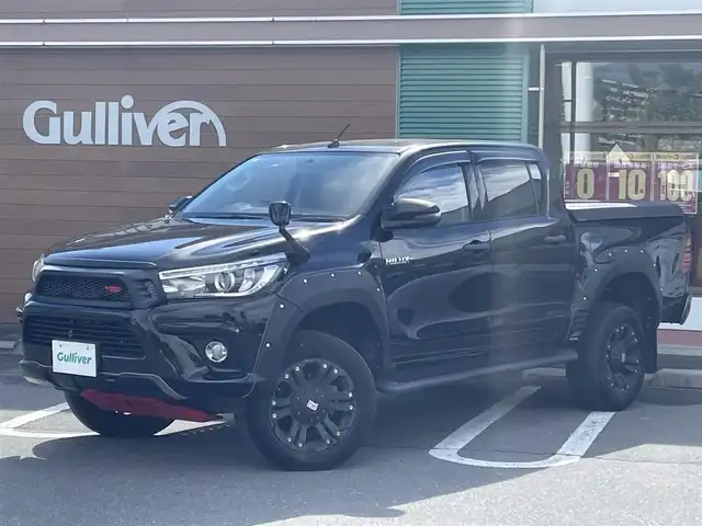 トヨタ ハイラックス X 長野県 2018(平30)年 6万km アティチュードブラックマイカ バックカメラ/ステアリングハンドル/純正ETC/純正フロアマット/布系シート/エアロパーツ　リア/社外18インチAW/盗難防止装置/Wエアバック/ドアバイザー/エコモード/パワーモード/保証書/取扱説明書