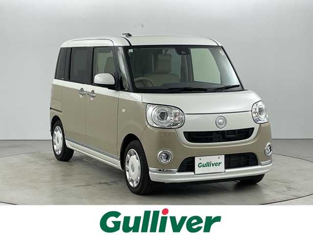 ダイハツ ムーヴ キャンバス G メイクアッフ SA Ⅱ 愛知県 2017(平29)年 1.8万km パールホワイトⅢ/ナチュラルベージュマイカメタリック 2トーン 禁煙車/純正8インチナビ/(Bluetooth/CD/DVD/SD/USB/HDMI/フルセグTV 品番:NSZP-X67D)/全方位カメラ/(バックカメラ)/衝突軽減ブレーキ/レーンキープアシスト/後部コーナーセンサー/ETC/両側パワースライドドア/アイドリングストップ/スマートキー/プッシュスタート/LEDヘッドライト/オートライト/フロントフォグランプ/純正フロアマット/ベンチシート