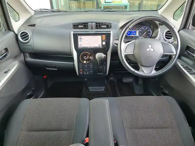 三菱 ｅＫカスタム T 東京都 2014(平26)年 2.4万km ショコラブラウンP 純正ナビ/フルセグTV/バックカメラ/ETC/プッシュスタート/HIDヘッドライト/オートライト/ドアバイザー/電動格納ドアミラー/純正フロアマット/15インチ純正アルミホイール/スマートキー