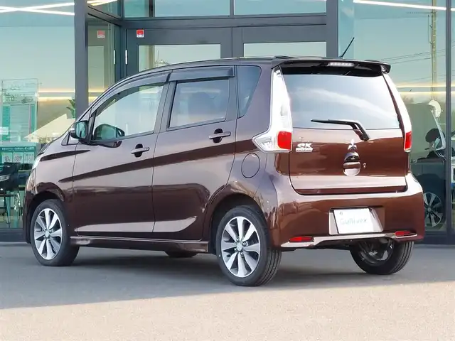 三菱 ｅＫカスタム T 東京都 2014(平26)年 2.4万km ショコラブラウンP 純正ナビ/フルセグTV/バックカメラ/ETC/プッシュスタート/HIDヘッドライト/オートライト/ドアバイザー/電動格納ドアミラー/純正フロアマット/15インチ純正アルミホイール/スマートキー