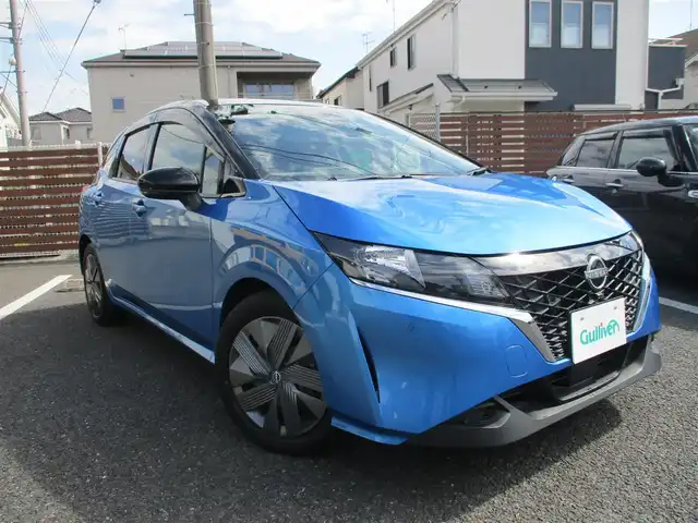 日産 ノート X 千葉県 2021(令3)年 0.6万km 青Ⅱ 社外ディスプレイオーディオ/バックカメラ/前後ドライブレコーダー/ETC/エマージェンシーブレーキ/ハイビームアシスト/フロント/バックソナー/イモビライザー/IRカット&スーパーUVカット断熱グリーンガラス/プッシュスタート/スマートキー2本/サイドエアバッグ/ニーエアバッグ/カーテンエアバッグ/保証書/取扱説明書