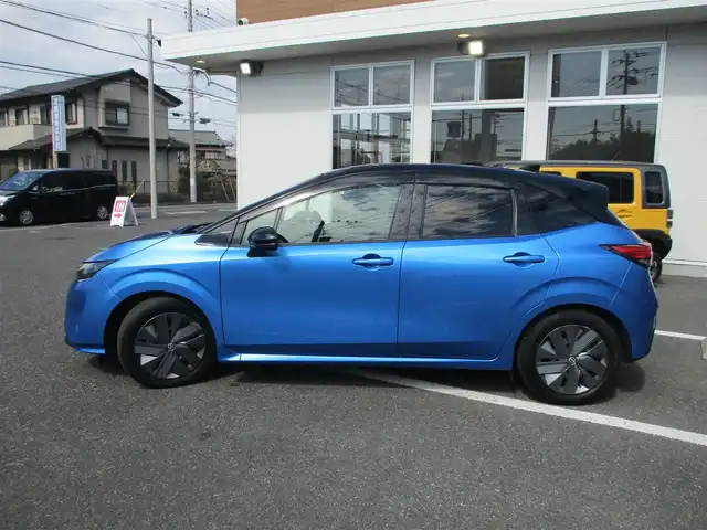 日産 ノート X 千葉県 2021(令3)年 0.6万km 青Ⅱ 社外ディスプレイオーディオ/バックカメラ/前後ドライブレコーダー/ETC/エマージェンシーブレーキ/ハイビームアシスト/フロント/バックソナー/イモビライザー/IRカット&スーパーUVカット断熱グリーンガラス/プッシュスタート/スマートキー2本/サイドエアバッグ/ニーエアバッグ/カーテンエアバッグ/保証書/取扱説明書