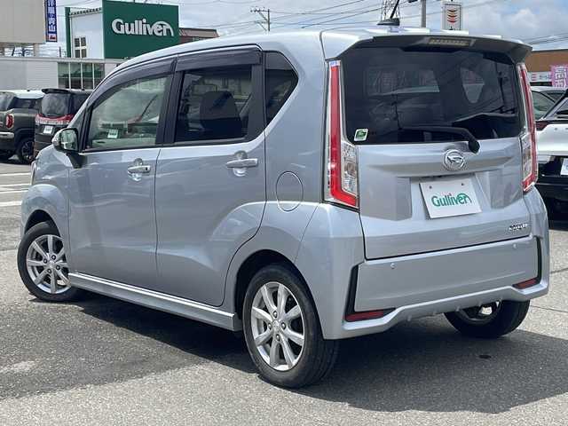 ダイハツ ムーヴ カスタム RS SAⅡ 秋田県 2016(平28)年 6.4万km ブライトシルバーメタリック 純正SDナビ/社外ETC/フルセグTV/社外前後ドライブレコーダー/後方コーナーセンサー/運転席シートヒーター/純正サイドリアポイラー/社外AW/カーテンエアバック/スマートキー/スペアキー